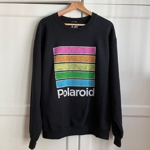 Retro Polaroid Graphic Crewneck Sweatshirt